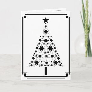 Resumen de arte Árbol de Navidad Blanco y Negro