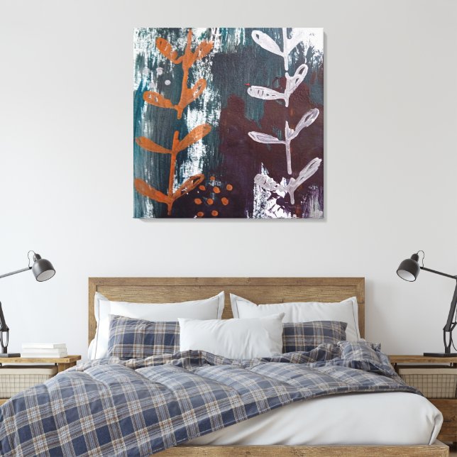 Resumen de arte con plata, tonos de cobre sobre Ve (Insitu(Dormitorio))