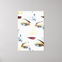 Resumen de arte con retrato femenino sensual