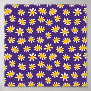 Resumen de arte de flores blancas y amarillas