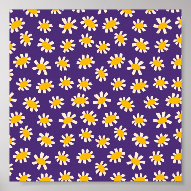 Resumen de arte de flores blancas y amarillas (Frente)