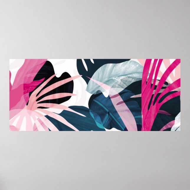 Resumen de arte de fondo de hojas tropicales. Fond (Frente)