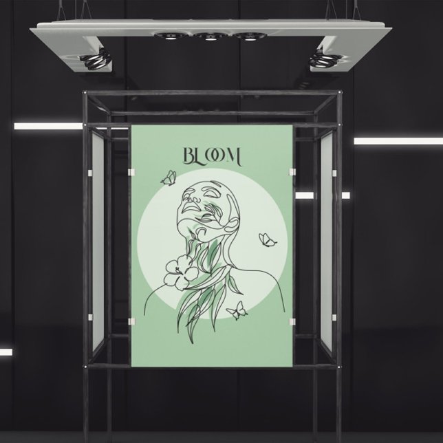 Resumen de arte de línea de mujer, Poster de tonos (Subido por el creador)