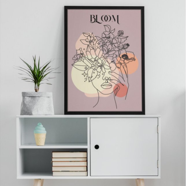 Resumen de arte de línea de mujer, Poster de tonos (Subido por el creador)