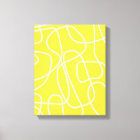 Resumen de arte de línea moderna en amarillo | Art