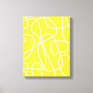 Resumen de arte de línea moderna en amarillo   Art