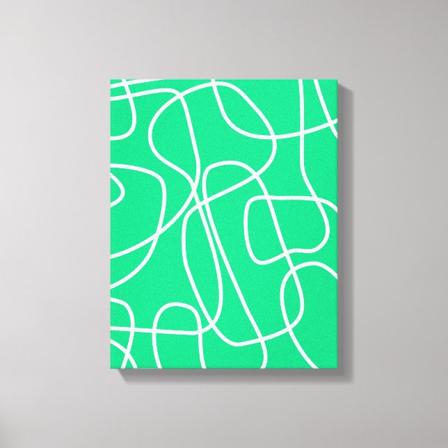 Resumen de arte de línea moderna en verde | Artsy (Anverso)