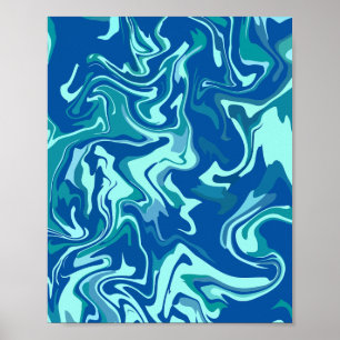 Resumen de arte de ondas fluidas con aguas azules