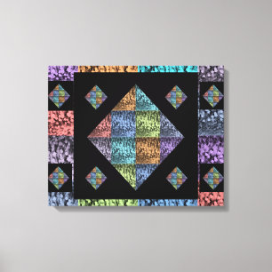 Resumen de arte de tulipanes multicolor (20 X 16)