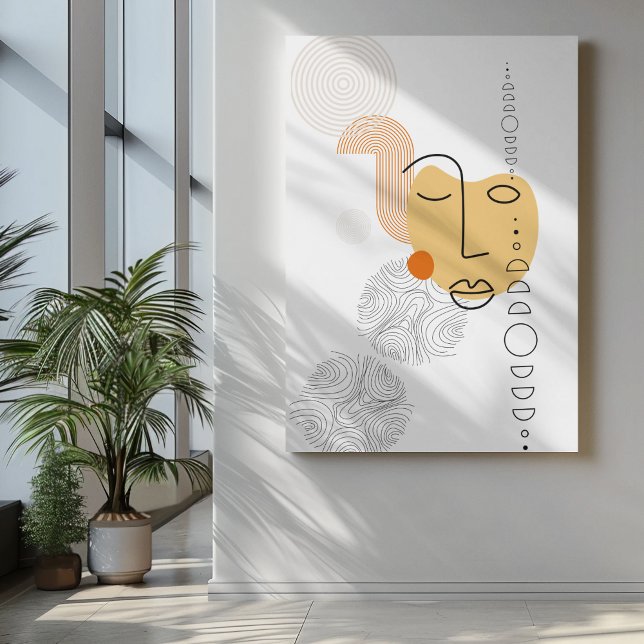 Resumen de arte facial amarillo con patrón circula (Subido por el creador)