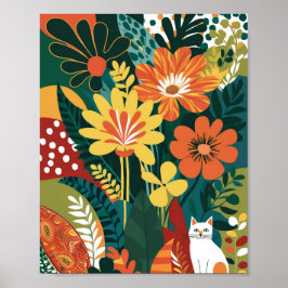 Resumen de arte floral vibrante