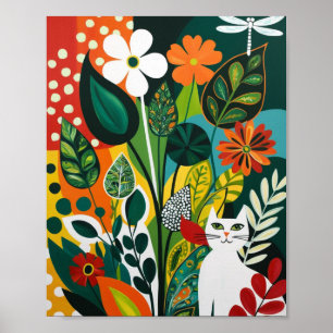 Resumen de arte floral vibrante