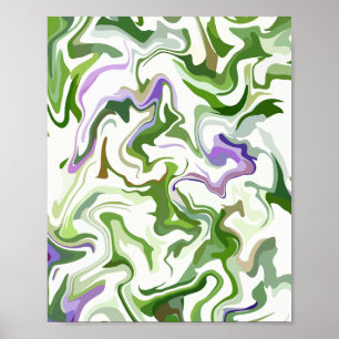 Resumen de arte fluido con aguas verdes y moradas