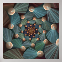 Resumen de arte fractal con pizarra marrón profund
