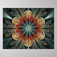 Resumen de arte fractal en un jardín secreto