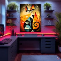 Resumen de Arte Gato - Diseño Animal Geométrico