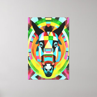 Resumen de arte geométrico de burro colorido