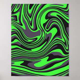 Resumen de arte giratorio verde y negro