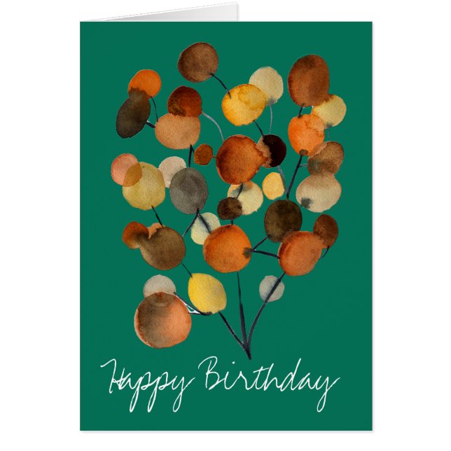 Resumen de arte marrón de Otumn Earth Tree (Frente)