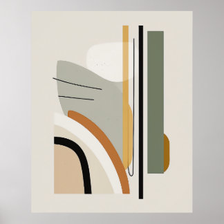 Resumen de arte mural minimalista de mediados de s