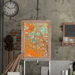 Resumen de arte naranja, marrón, Verde azulado y t<br><div class="desc">Arte fluido de estilo digital de pintura en marrón,  verde azulado,  turquesa y naranja.</div>