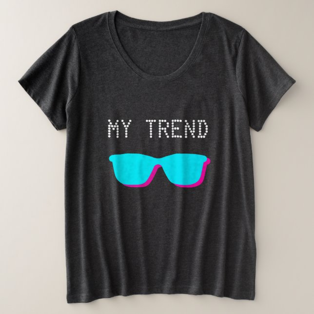 Resumen de arte pop retro - Gafas turquesas y rosa (Anverso del diseño)