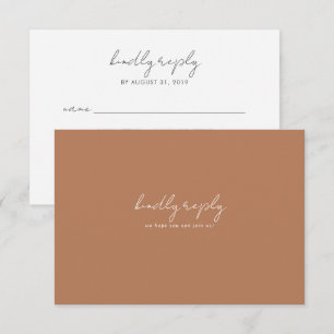 Resumen de Boho   Caramel Mocha Boda Tarjeta RSVP