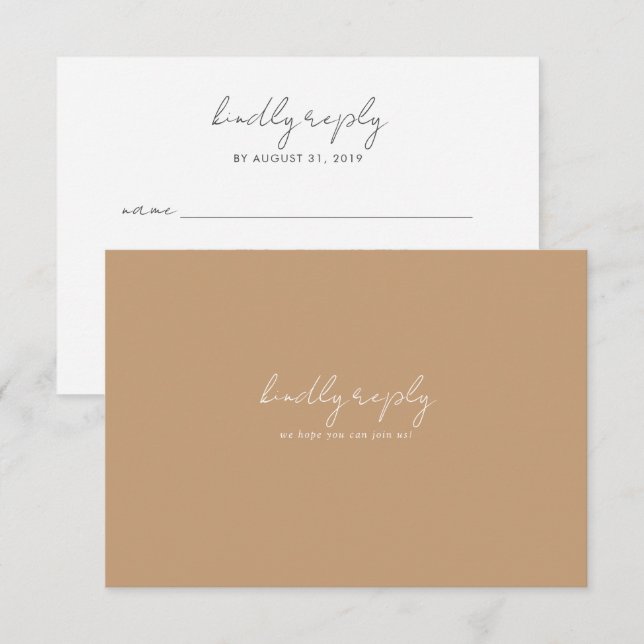 Resumen de Boho | Tarjeta RSVP de Boda de Amanecer (Anverso / Reverso)