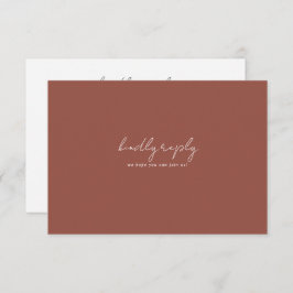 Resumen de Boho | Tarjeta Rust Maple Wedding RSVP