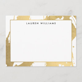 Resumen de brochas de oro falsas en tarjeta de not