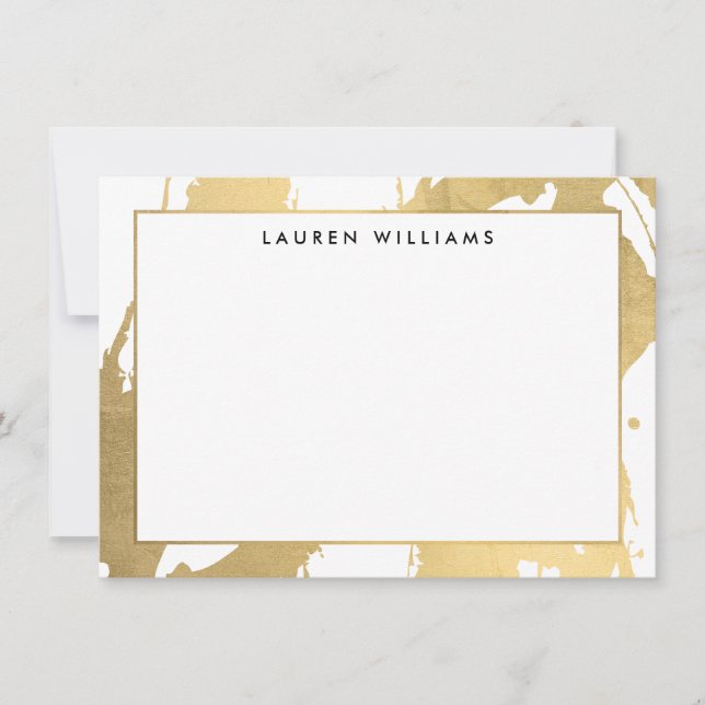 Resumen de brochas de oro falsas en tarjeta de not (Anverso)