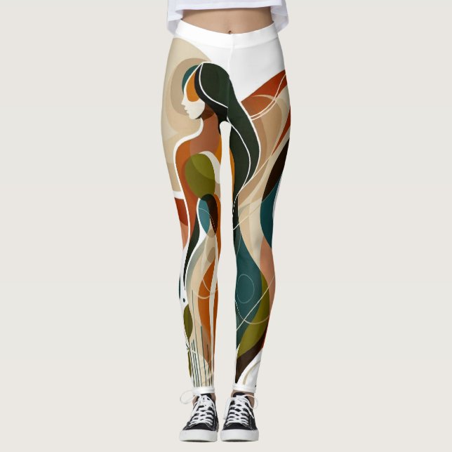 Resumen de caballos y mujeres Leggings (Anverso)