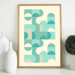 Resumen de cadera Media Círculos Patrón de Arte Mo<br><div class="desc">Hermoso taupe contemporáneo beige, crema de marfil blanquecino, azul verde azulado, menta y color azul turquesa claro de color turquesa, medio círculos y mosaico cuadrado. Elegante, elegante y ecléctico diseño minimalista para el trendsetter artístico de cadera, estilo de arte retro vintage o amante abstracto de los motivos geométricos digitales. Coincide...</div>