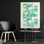 Resumen de cadera Media Círculos Patrón de Arte Mo<br><div class="desc">Hermoso taupe contemporáneo beige, crema de marfil blanquecino, azul verde azulado, menta y color azul turquesa claro de color turquesa, medio círculos y mosaico cuadrado. Elegante, elegante y ecléctico diseño minimalista para el trendsetter artístico de cadera, estilo de arte retro vintage o amante abstracto de los motivos geométricos digitales. Coincide...</div>