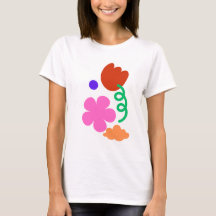 Resumen de camiseta de arte floral - Vibrante esté