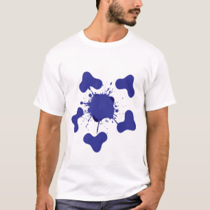 Resumen de camiseta de los hombres con salpicadura