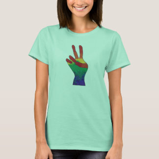 Resumen de camisetas de señas de la mano en arco i
