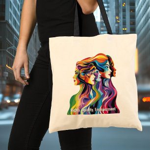 Resumen de caras coloreadas   Bolsa De Tote Del Dí