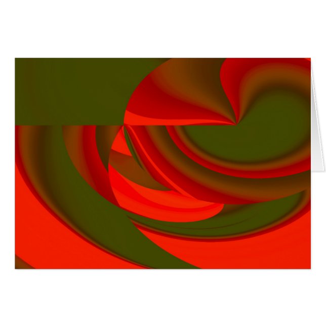 Resumen de Cubist Rojo y Verde (Anverso (Horizontal))