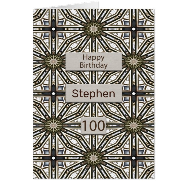 Resumen de cumpleaños 100 Diseño de Mandala (Frente)