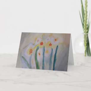 Resumen de Daffodils Tarjeta de felicitación dobla