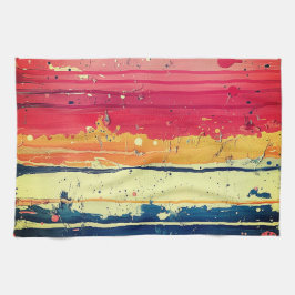 Resumen de diseño de pintura en toalla de cocina