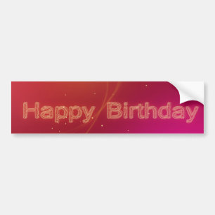 Resumen de Feliz Cumpleaños - Pegatina de parachoq