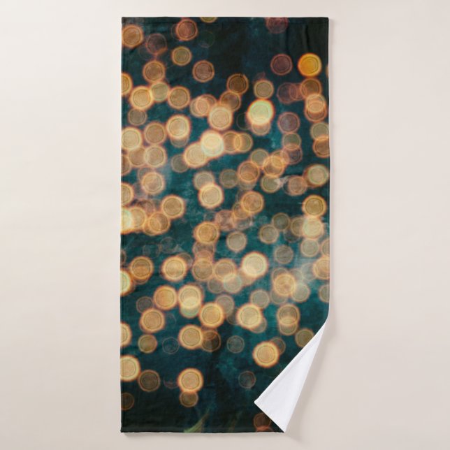 resumen de fondo de luces, fondo, negro, borroso (Toalla de baño)