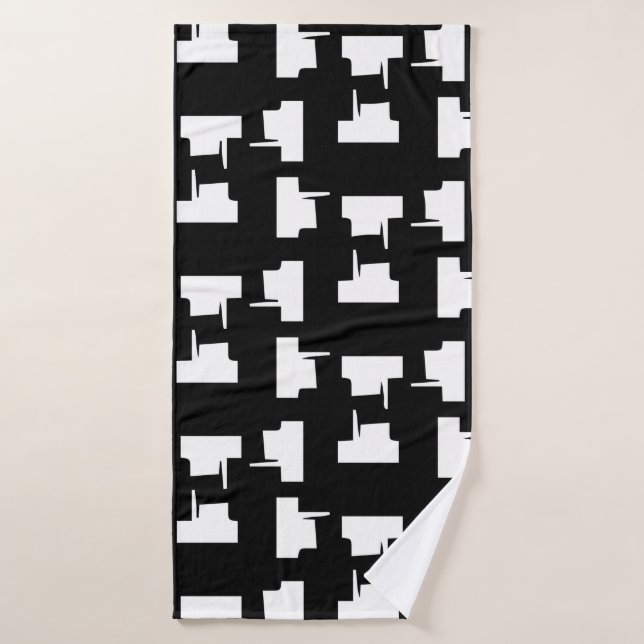 Resumen de fondo monocromo. Ilustración de semiton (Toalla de baño)
