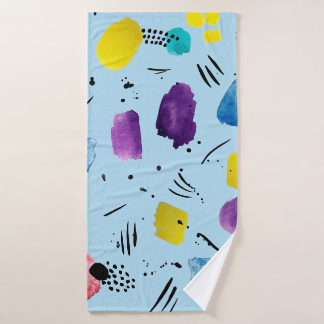 Resumen de formas geométricas de acuarela con esta (Toalla de baño)