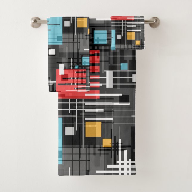 Resumen de formas geométricas modernas rayadas de  (In situ)