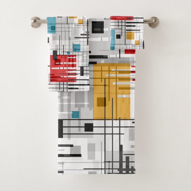 Resumen de formas geométricas modernas rayadas de  (In situ)