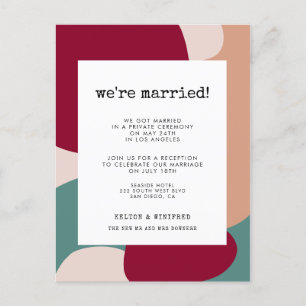 Resumen de formas invitación boda contemporánea