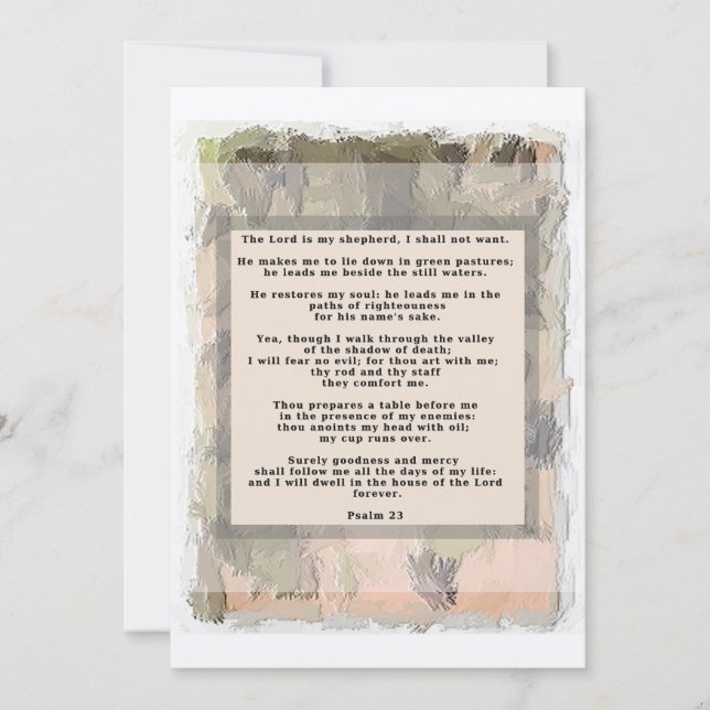 Resumen de invitaciones al salmo 23 (Anverso)